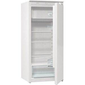 Gorenje RBI412EE1 Beépíthető egyajtós hűtőszekrény fagyasztóval, bútorlap nélkül E Energiaosztály, Hűtő: 165L, Fagyasztó: 15L, Nofrost nélkül, Zajszint: 39 dB, Szél: 54 cm, Mag: 122.5 cm, Mély: 54.5 c