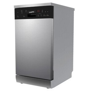 HOMEFORT HMGS0421S Szabadonálló mosogatógép 10 teríték, 8 L fogyasztás, 7 program, 47 dB zajszint, E energiaosztály, Felső evőeszköztartó tálca, 45 cm, Digit.kijelző