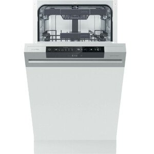Gorenje GI561D10S Beépíthető mosogatógép, bútorlap nélkül 10 teríték, 9 L fogyasztás, 7 program, 45 db zajszint, D energiaosztály, Felső evőeszköztartó tálca, 45 cm, Digit. kijelző