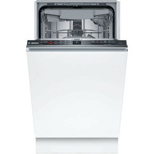 Bosch SPV2HMX42E Beépíthető mosogatógép, bútorlap nélkül 10 teríték, 9.5 L fogyasztás, 5 program, 46 db zajszint, E energiaosztály, Felső evőeszköztartó tálca, 45 cm, Digit. kijelző