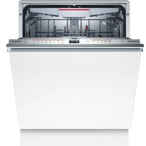 Bosch SMV6ECX57E Beépíthető mosogatógép, bútorlap nélkül 14 teríték, 9.5 L fogyasztás, 8 program, 42 db zajszint, D energiaosztály, Felső evőeszköztartó tálca, 60 cm, Digit. kijelző
