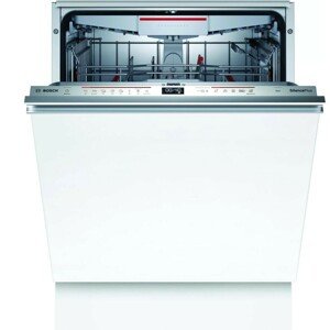 Bosch SMD6ECX57E Beépíthető mosogatógép, bútorlap nélkül 14 teríték, 9.5 L fogyasztás, 8 program, 42 db zajszint, D energiaosztály, Felső evőeszköztartó tálca, 60 cm, Digit. kijelző