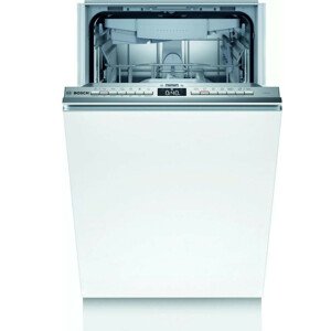 Bosch SPV4XMX16E Beépíthető mosogatógép, bútorlap nélkül 10 teríték, 9.5 L fogyasztás, 6 program, 48 db zajszint, F energiaosztály, Felső evőeszköztartó tálca, 45 cm, Digit. kijelző