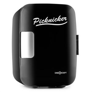 OneConcept Picknicker, fekete, termodoboz hűtő/melegen tartó funkcióval, mini, 4 l, eMark tanúsítvány