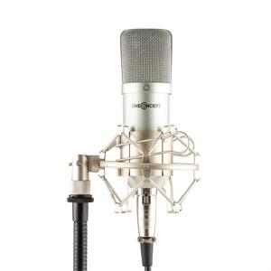 OneConcept Mic-700 stúdió mikrofon, O 34 mm, univerzális, pók, szél elleni védelem, XLR, ezüst