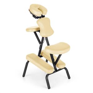 KLARFIT MS 300 masszázs szék, tetováló szék, 120 kg, szállítótáska, bézs