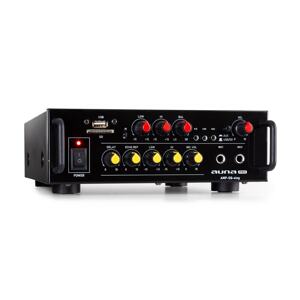 Auna Pro Amp EQ BT, HiFi karaoke erősítő, 2 x 30 W RMS, BT, USB, SD, 2 x mikrofon bemenet