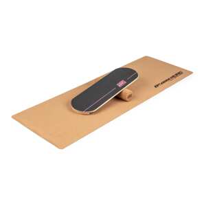 BoarderKING Indoorboard Classic, egyensúlyozó deszka, alátét, henger, fa / parafa, piros