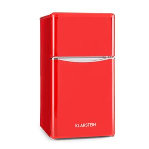 Klarstein Monroe Red kombinált hűtőszekrény fagyasztóval 61/24 l, Retrolook piros