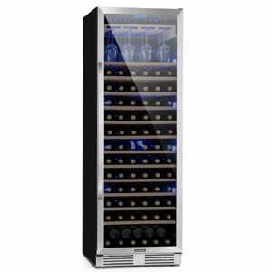Klarstein Vinovilla Grande, nagy kapacitású borhűtő, hűtőszekrény, 425l, 165 palack, 3 színű LED világítás