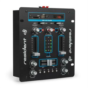 Resident DJ DJ-25 DJ-mixer keverő pult, erősítő, bluetooth, USB, fekete/kék