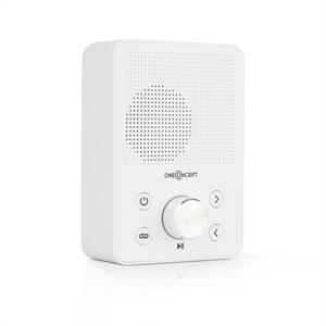 OneConcept Plug+Play FM, aljzatba szúrható rádió, FM tuner, USB, BT, fehér