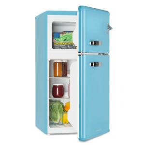Klarstein Irene, retró hűtőszekrény fagyasztóval, 61 l-es hűtőszekrény, 24 l-es fagyasztó, kék
