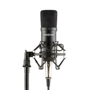 OneConcept Mic-700, stúdió mikrofon, O 34 mm, kardioid, pók, szél elleni védelem, XLR, fekete