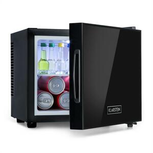 Klarstein Frosty, mini hűtőszekrény, A energiahatékonysági osztály, tükörüveg ajtó, 10 liter, fekete
