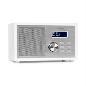 Auna Ambient DAB + / FM, rádió, BT 5.0, AUX bemenet, LCD kijelző, ébresztőóra, fa kivitel, fehér