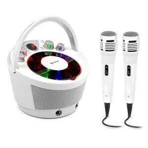 Auna SingSing BT, karaoke rendszer, 2 x mikrofon, CD lejátszó, BT, LED fényeffektus, hordozható