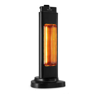 Blumfeldt Heat Guru Tri-Mini, állványos hősugárzó, 600 W, 2 hőmérséklet-beállítás, IP65, oszcilláló funkció, fekete