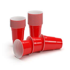 BeerCup Nadal Classics, piros party poharak, 16 oz, 473ml, poharak, újrahasznosítható, robusztus