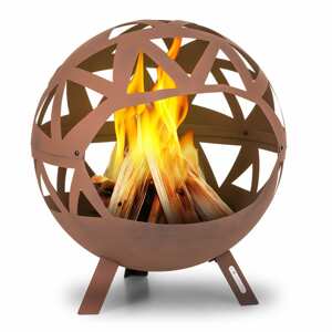 Blumfeldt Colima, tűzrakóhely, Ø 66 cm, gömb alakú, faszénráccsal és hamutartóval, geometrikus forma