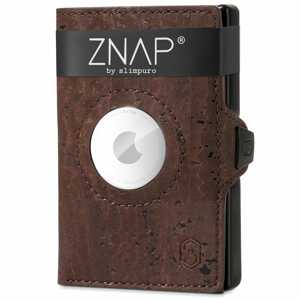 Slimpuro ZNAP Airtag Wallet, 8 kártya, érmés rekesz, 9 x 1,5 x 6 cm (SZ x Ma x Mé), RFID-védelem