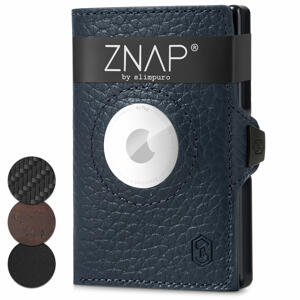 Slimpuro ZNAP Airtag Wallet, 12 kártya, érmés rekesz, 9 x 1,8 x 6 cm (Sz x Ma x Mé), RFID-védelem