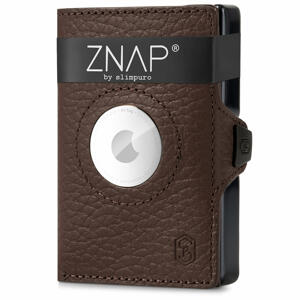 Slimpuro ZNAP Airtag Wallet, 8 kártya, érmés rekesz, 8,9 x 1,5 x 6,3 cm (SZ x Ma x Mé), RFID-védelem