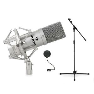 Auna Set kondenzátor mikrofon, mikrofonállvány és Popfilter Power Dynamics