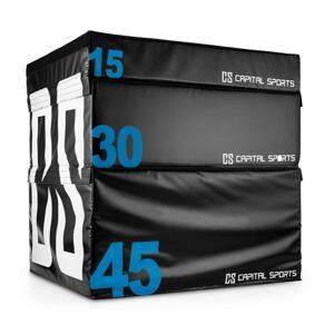 Capital Sports Rookso Set Soft Jump Box, plyo box, fekete, 15/30/45 cm, 3 darab