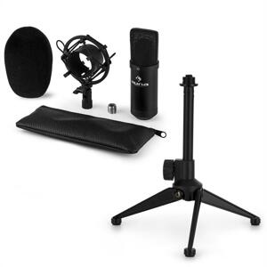 auna CM00B mikrofon készlet V1 - fekete stúdió mikrofon pókkal és asztali állvánnyal