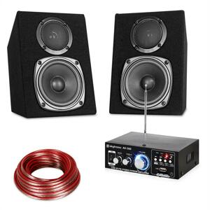 Electronic-Star HiFi Stereo Sound Set, erősítő és hangfal készlet, USB, SD, MP3 - 30 Watt