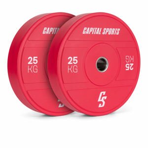 Capital Sports Nipton 2021, tárcsasúlyok, bumper plate, 2 x 25 kg, Ø 54 mm, edzett gumi